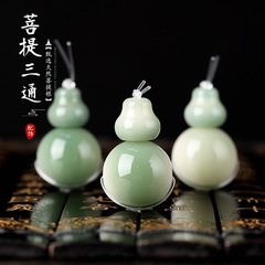 天然緑漂花菩提手串三通仏頭小瓢箪仏塔diy装飾仏珠文遊び部品卸売り