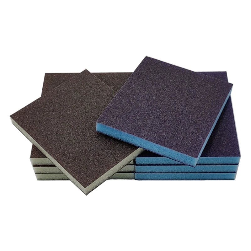 Двусторонняя губчатая наждачная бумага 120*100 мм, эластичный шлифовальный блок, губчатый шлифовальный кирпич для деревообработки и мебели, ручная шлифовка