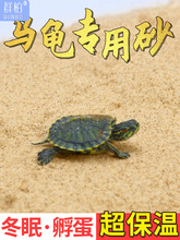 乌龟冬眠沙子龟缸造景河沙龟沙孵蛋过冬沙细沙爬石干苔藓垫材