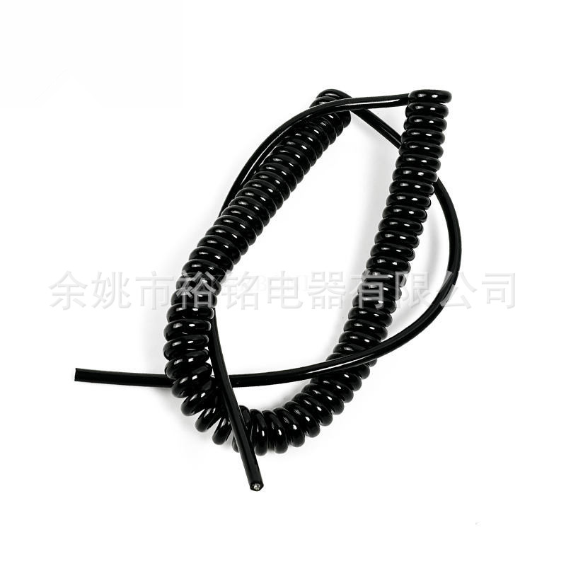 供应TPU1芯 ~5芯弹簧线 门柜智能镜子伸缩连接线PVC螺 旋线电源线