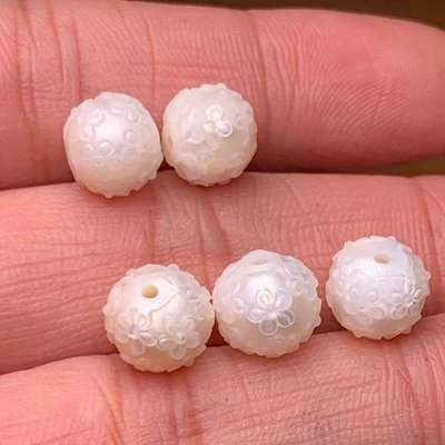 Freshwater Pearl Carving Plum: Zərgərlik ara hissələri