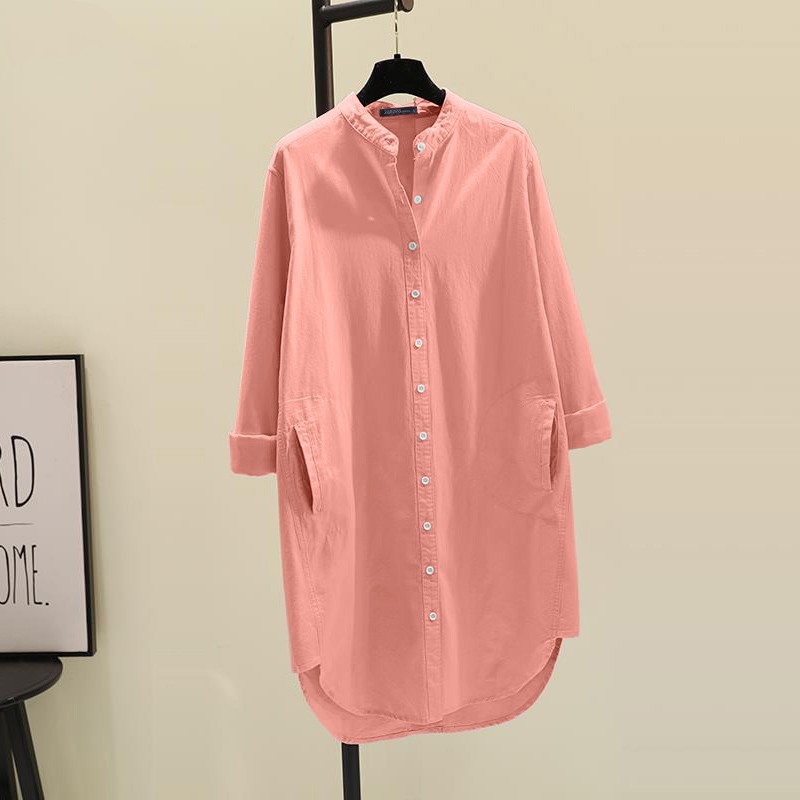 Regular Sleeve Sleeve Type Wholesale Women's Casual Style Japanese And Korean Leisure Solid Color Long Sleeve Blouses