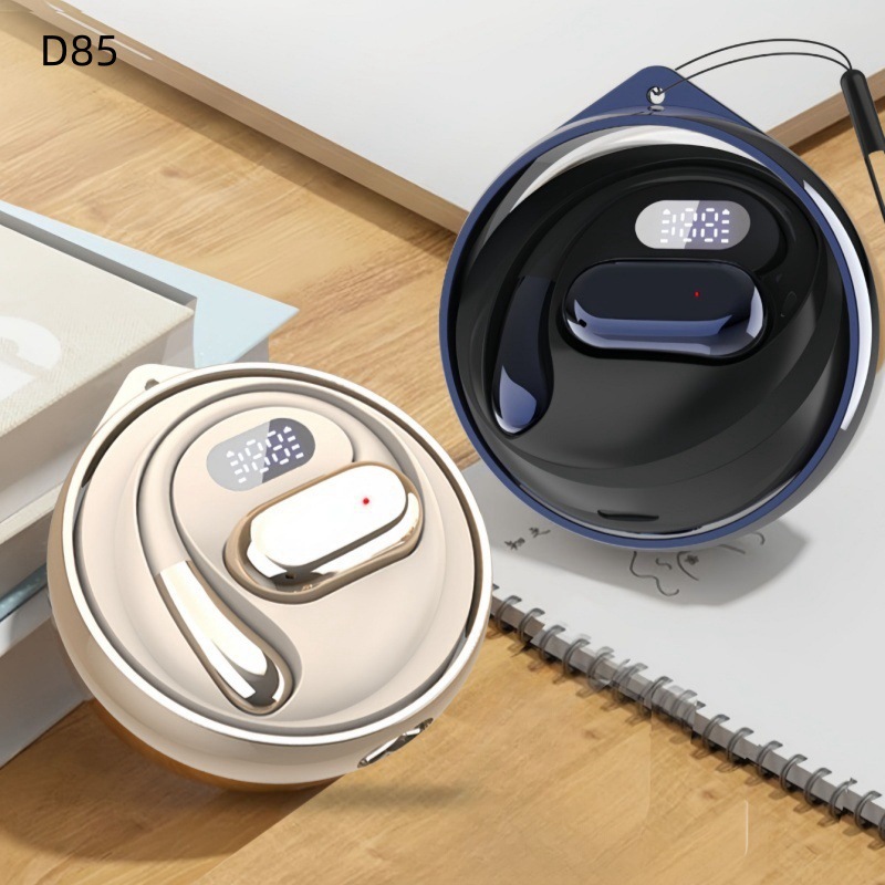 D85 Wireless Headset Rotatable Digital Display Screen with Lanyard Headset Long Battery Life Factory Processing Bluetooth Headset