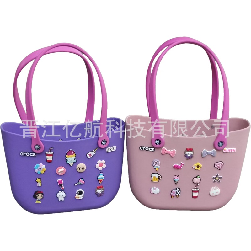 Amazon's Popular Mini Hole Bag Eva Beach Bag Women's Handbag Macaron Bogg Bag DIY Waterproof Bag