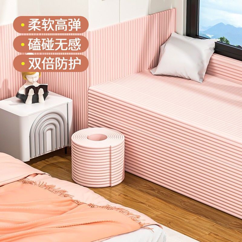 Widened and Thickeneded Baby and Kidsren's Anti-Collision Wall Stickers Bay Window Wall Corner Table Column Anti-Collision Self-Adhesive Soft Bag