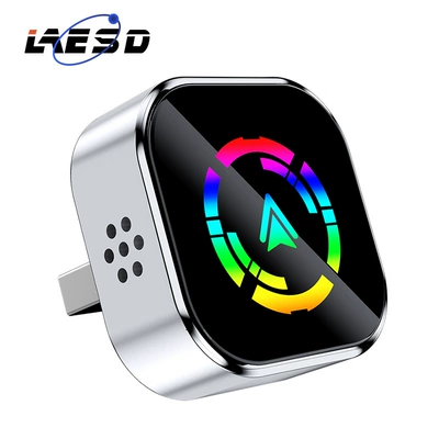 Simsiz CarPlay və Android Auto: Android Autocarplay Box - q1a-silver-color-mark-metal-glass-wireless-carplay-plus-android-auto-two-in-one-only-suitable-for-overseas-systems