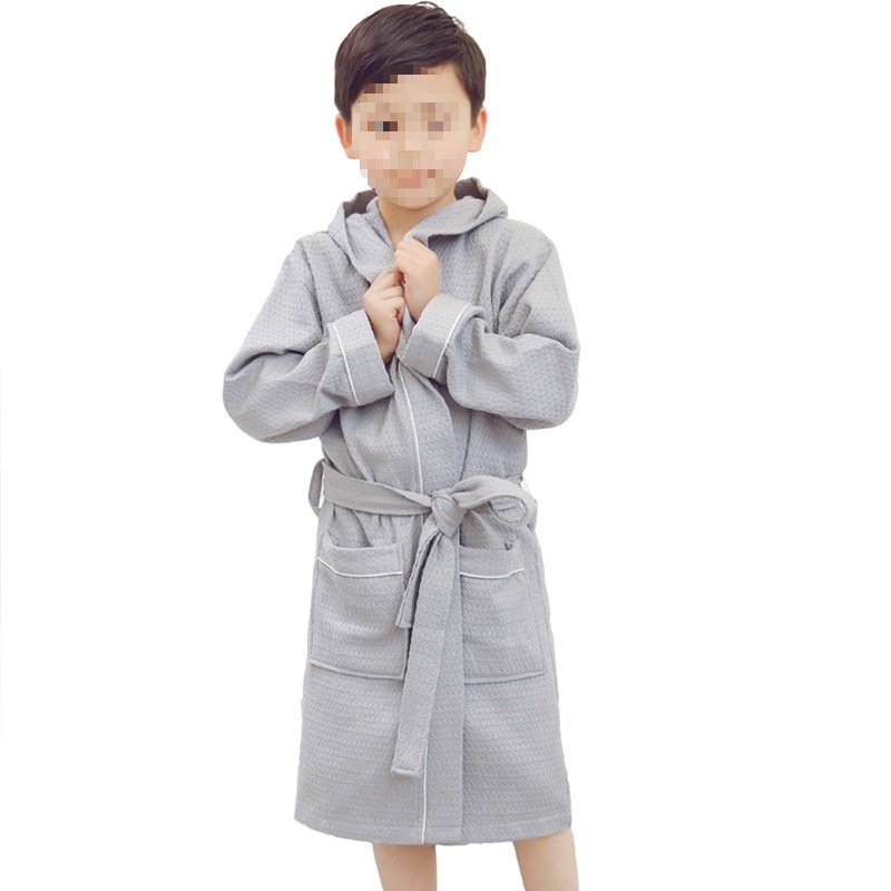Children's hooded light gray