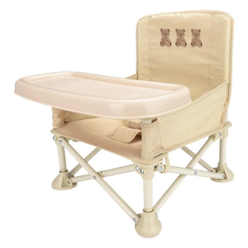 INS New Small Korean Embroidered Bear Bunny Children's Dining Chair Baby Multi-functional Beach Chair Photography Essential