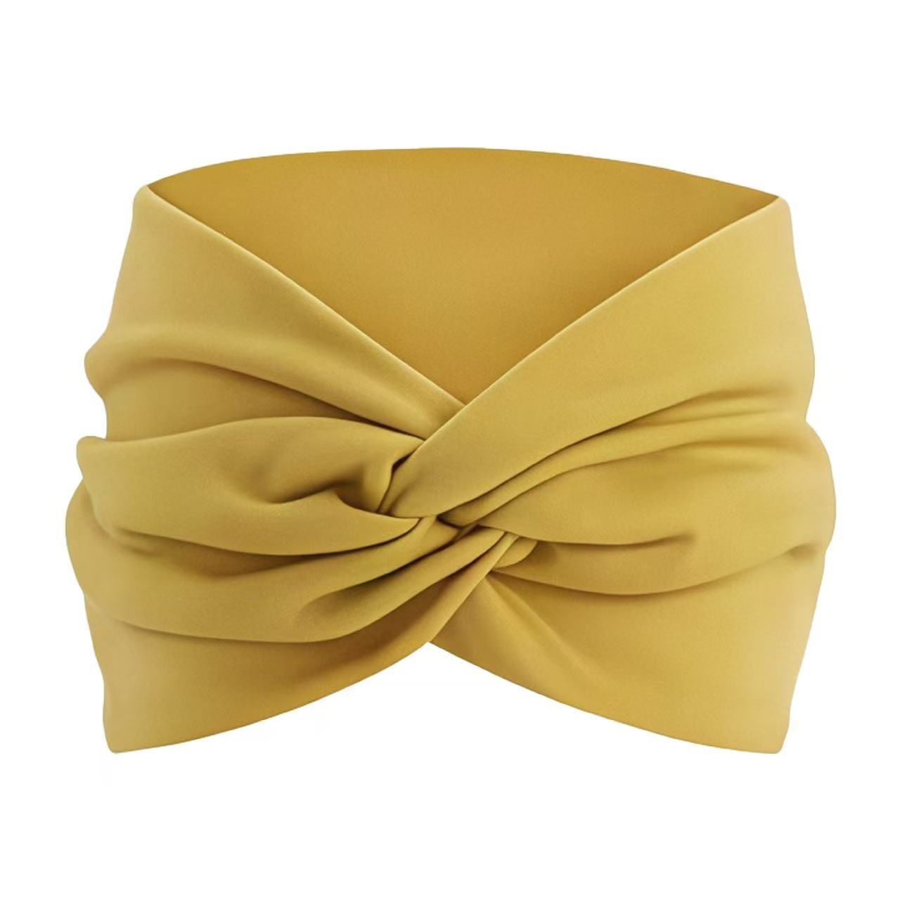 Europa y los Estados Unidos de color sólido banda de pelo deportiva ancho banda de pelo antiperspirante bandana de pelo yoga fitness banda de pelo deportiva absorción de sudor adornamiento para el pelo