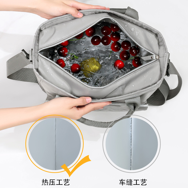 Nueva bolsa de aislamiento de hombro para picnic, bolsa de picnic para jinetes, bolsa de aislamiento de comida, bolsa de hielo portátil de gran capacidad.