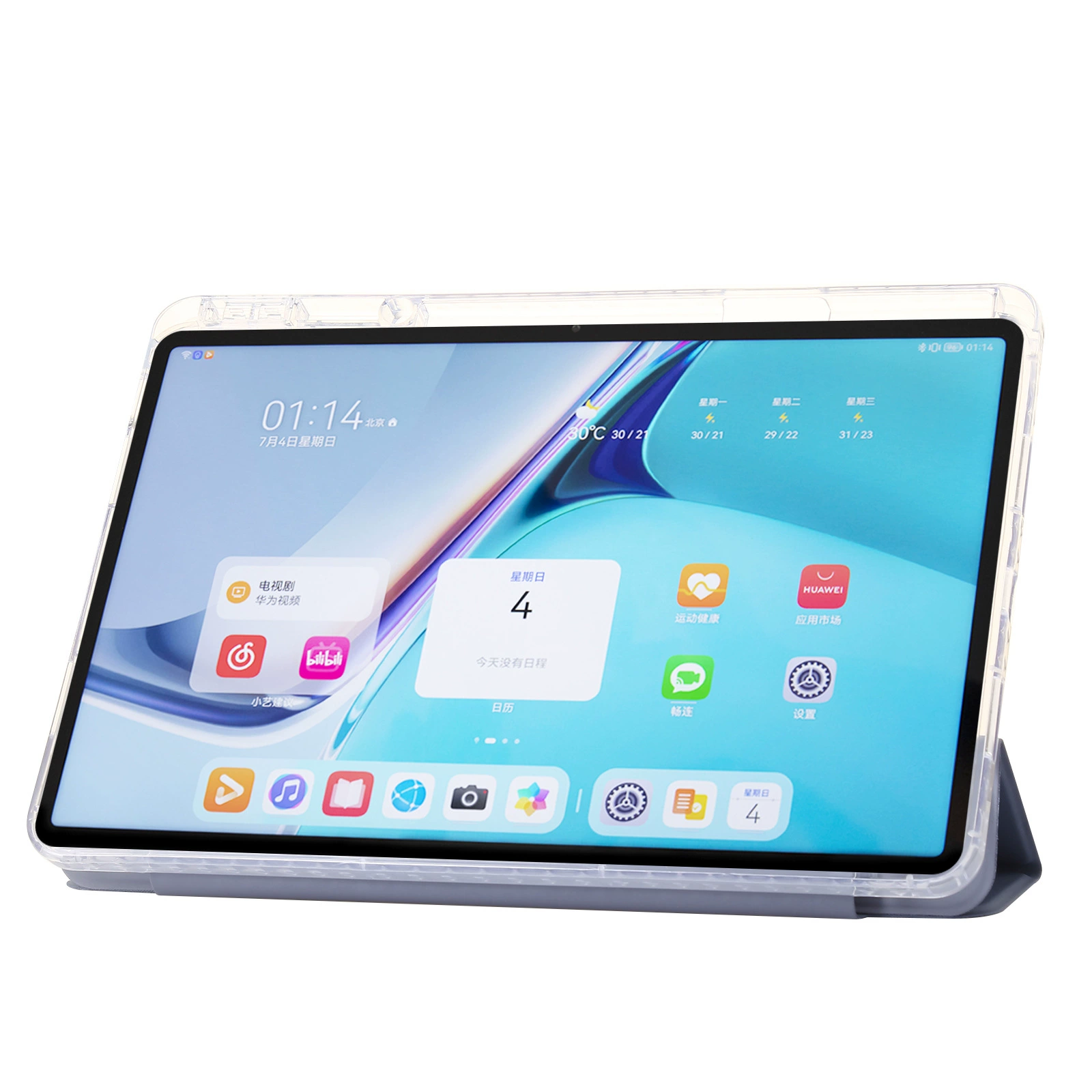 Подходит для Huawei Matepad 11.5s, плоский защитный чехол с отделением для ручки, прозрачный акриловый кожаный чехол Air с защитой от падений