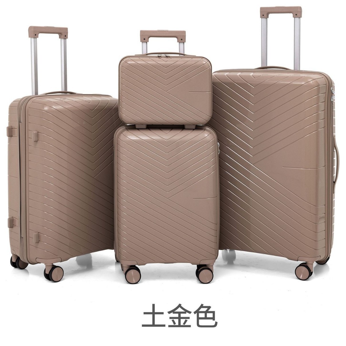 Procesamiento personalizado caja de cremallera en stock de comercio exterior cubierta tres juegos de cuatro varillas de tracción caja de color hundido bloqueo a prueba de explosiones tela maleta