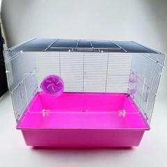 60cm Basic Hamster Cage with Height Extension, Extra-Large Transparent Golden Hamster Villa, 2-Tier Gerbil Nest, and Complete 47-Piece Accessories Set