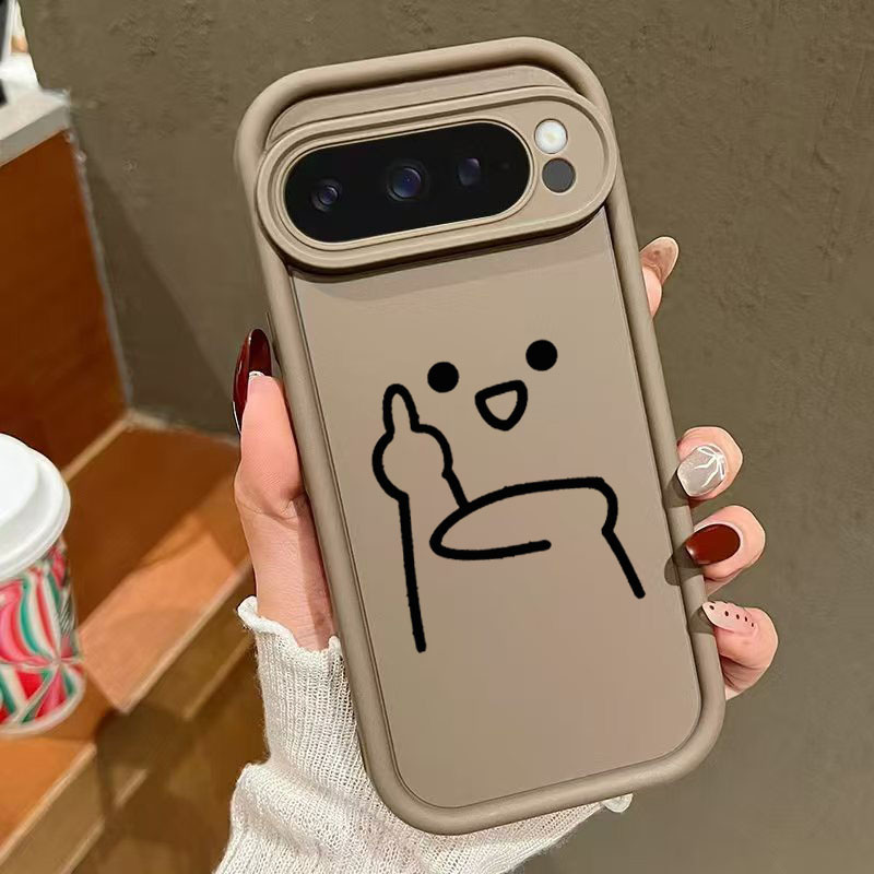 Middle Finger Expression Google Pixel 8 Google Pixel8A Mobile Phone Case Stylish 9Pro Anti-Fall Soft Cover 7 Steps