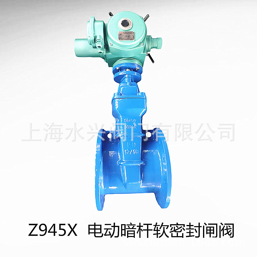 Z945X-10Q电动软密封闸阀 电动软密封暗杆闸阀 电动铸铁闸阀