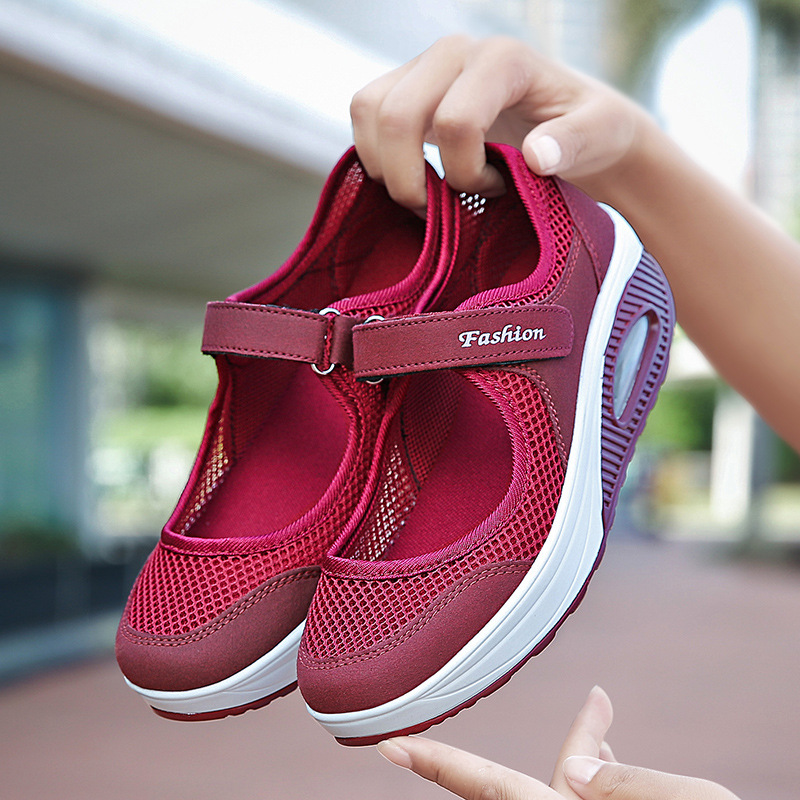Comfortabele dames wandelschoenen met luchtkussenzool_voghion.com