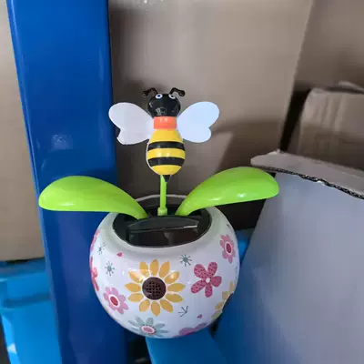 solar painted Apple flower Car ornaments - bee