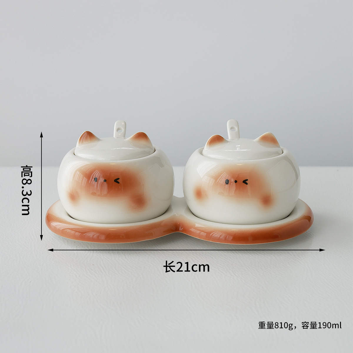 Shang 'en super-gato plato de cerámica adorable condimento creativo condimento doméstico condimento condimento condimento de cerámica al por mayor