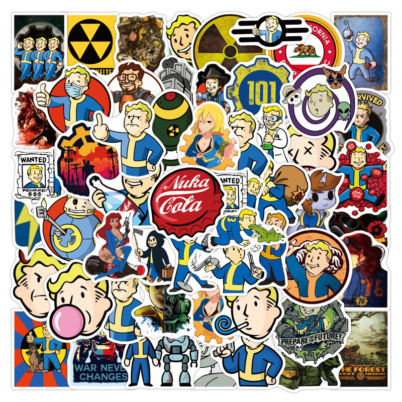 Game Fallout Graffiti 50 Stickers Suitcase Laptop Phone Case Skateboard Water Cup Waterproof Stickers