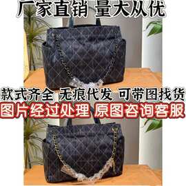 2026新款小香风牛仔布菱格链条包手提包单肩斜挎包小方包牛仔包
