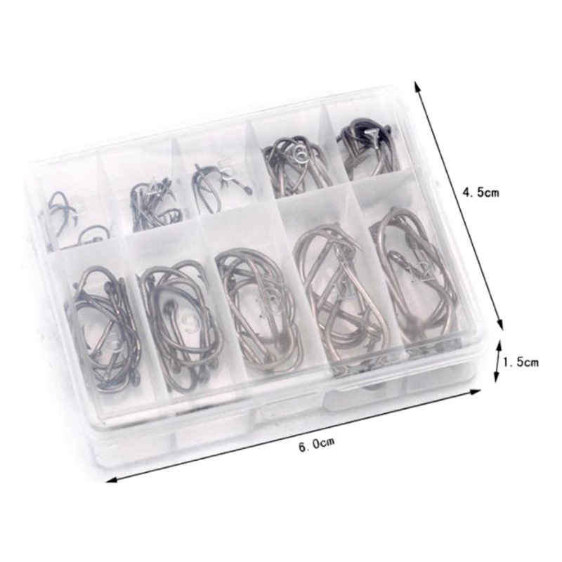 Da Shi Grid 500 Fish Hook Set No. 3-12 Ring Fish Hook Tube Iseni Black Handled Fish Hook