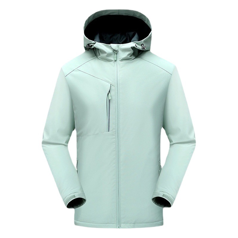 Chaqueta de algodón informal para hombre, con forro polar de invierno, a la moda, cálida, con estampado, para deportes al aire libre, impermeable y cortavientos.