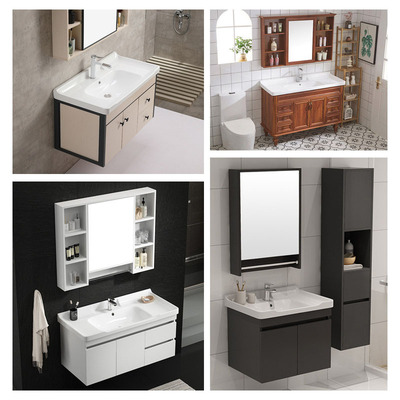 廠家直銷陶瓷浴室櫃盆衛生間洗手盆家用洗手間洗臉盆牛角面盆批發