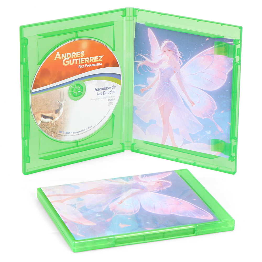 游戏碟片包装盒 绿色DVD光碟盒 CD/DVD光盘盒 14mm游戏光盘盒