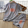 Children's uniform, set, quick dry shorts, sports suit, with short sleeve, Korean style, suitable for teen, children's clothing