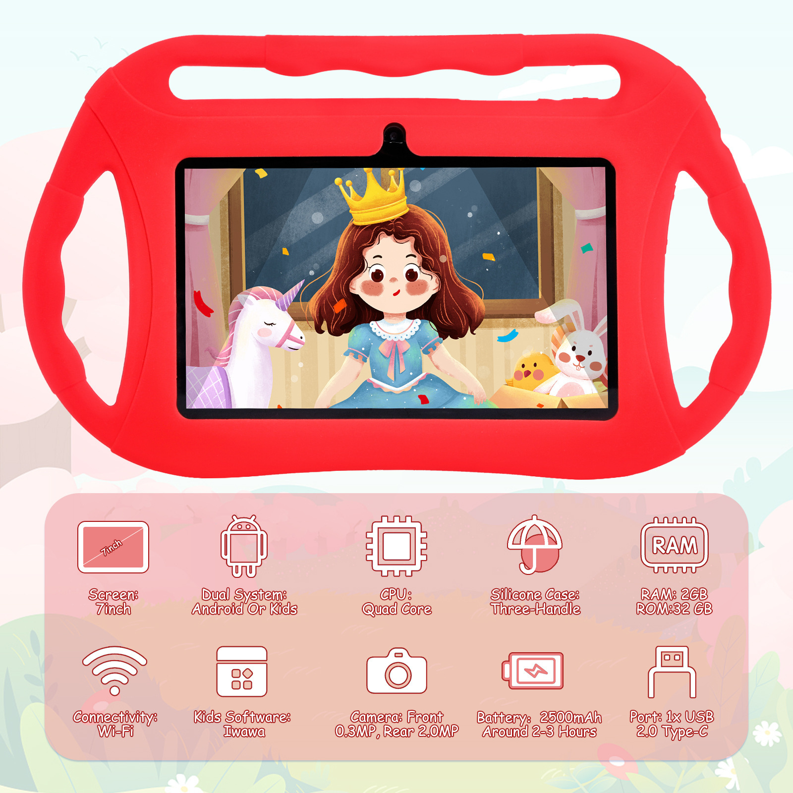 (Wholesale), tablet laptop, learning machine, new collection, 7 inch, Android 2