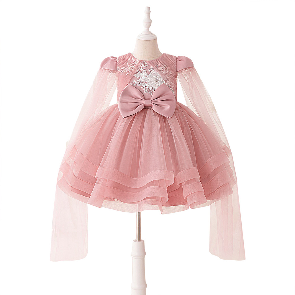 Vestido de princesa para niñas de comercio exterior, niña de las flores, niña, vestido de noche, traje de interpretación de piano para niños, vestido de pasarela