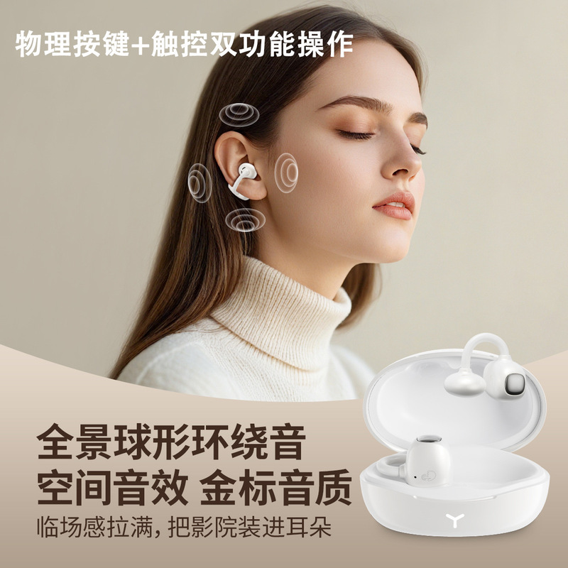 Sony Applicable Wireless Ear Clip Bluetooth Headset Sports Noise Reduction High Quality Super Long Battery Life 2025 New Buttons