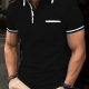 European and American ins cross-border 2024 Summer quick sale Amazon polo shirt button pocket men's sports polo shirt