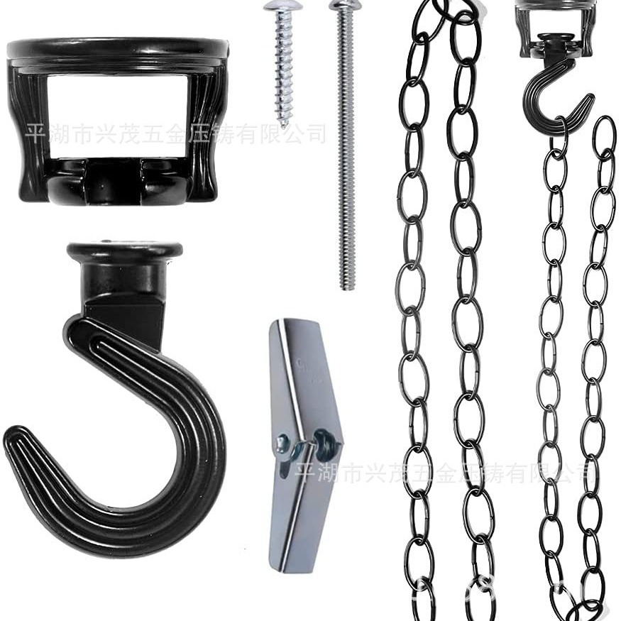 旋转吊钩金属链条延伸，重型旋转天花板钩，用于悬挂植物/