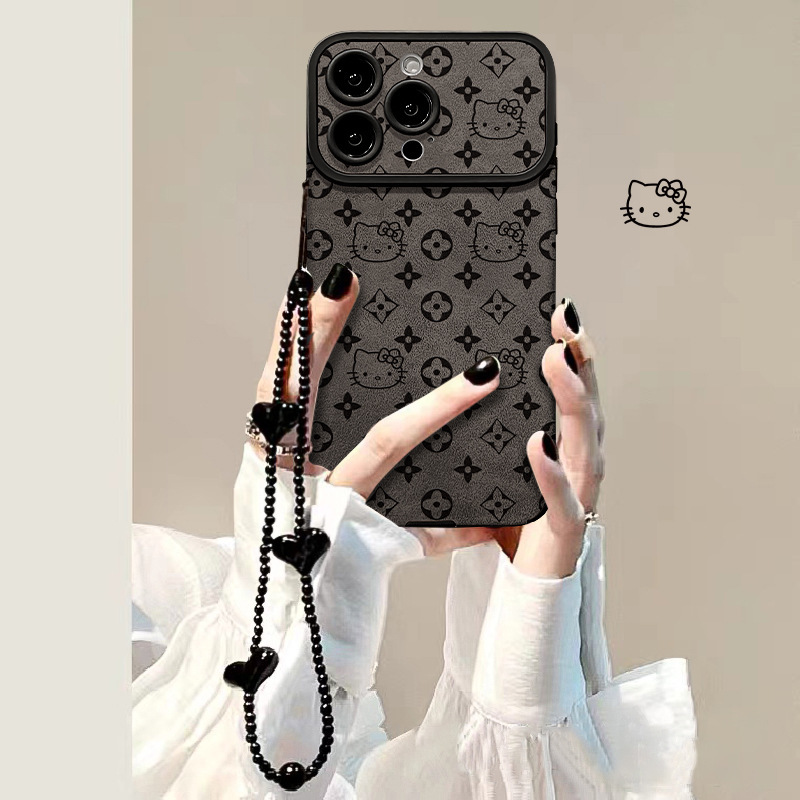 Pattern Kt Wool Chain Suitable for Apple 16 Cute Mobile Phone Case Iphone13Promax Brushed Large Window 15 Soft