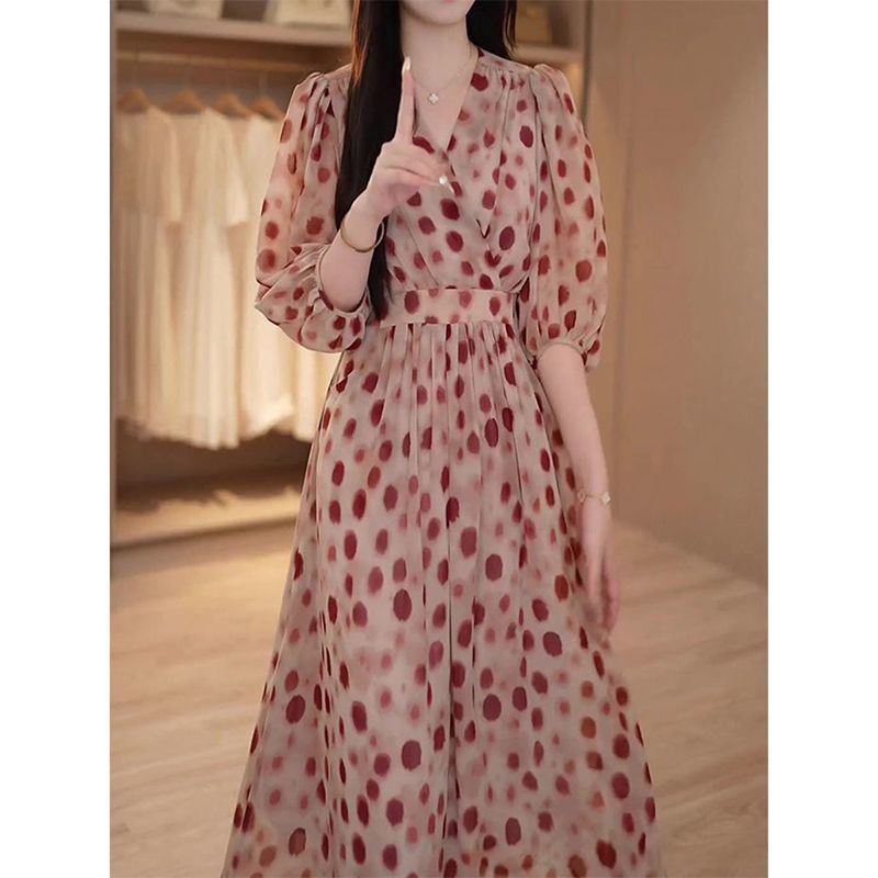 Red wave dots (có lớp lót)