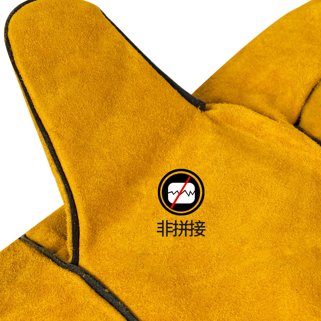 长款电焊手套全牛皮耐高温加厚耐磨防烫劳保烧焊工作机械隔热焊接