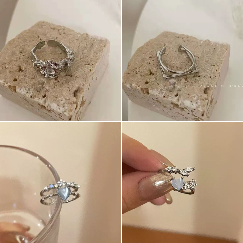 Korean Style 2025 New Ins Couple Ring Female Cool Style Stylish Hip-Hop High-End Ring European and American Style