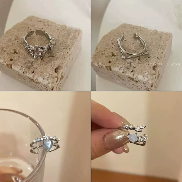 Korean Style 2025 New Ins Couple Ring Female Cool Style Stylish Hip-Hop High-End Ring European and American Style