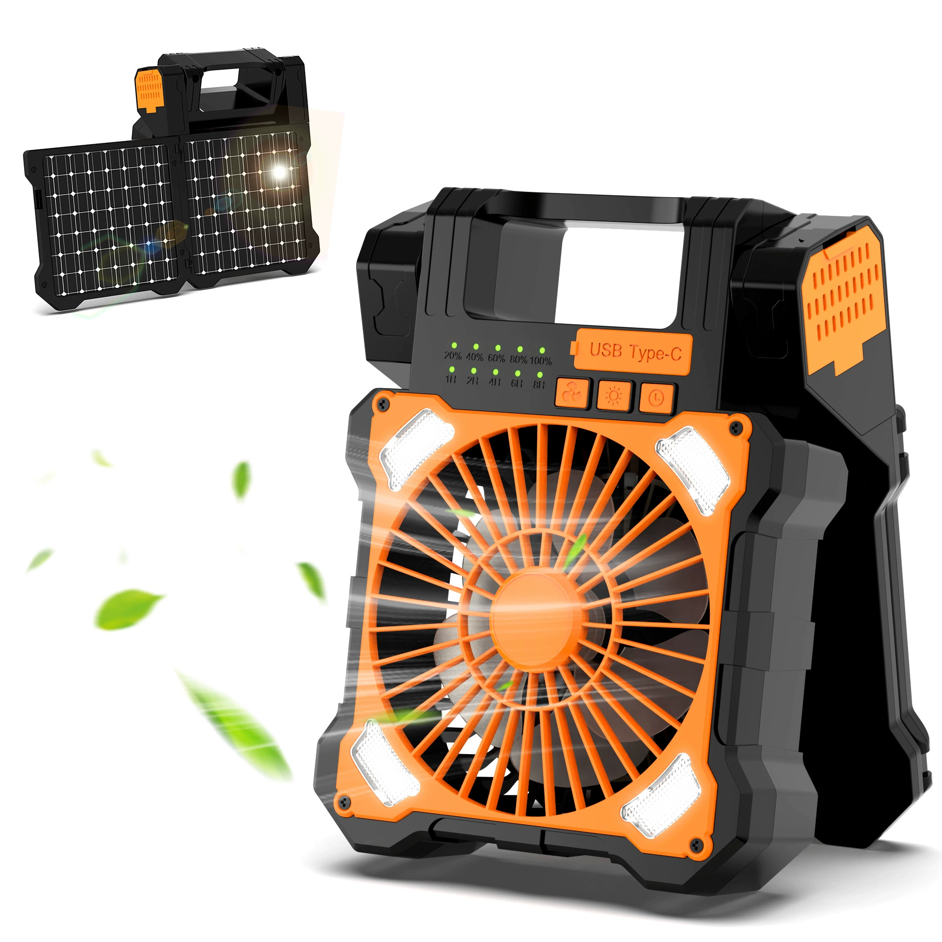 Вентилятор для уличной палатки, сверхдлительный срок службы батареи, вентилятор с литиевой батареей, большой емкости, новый портативный солнечный вентилятор для кемпинга
