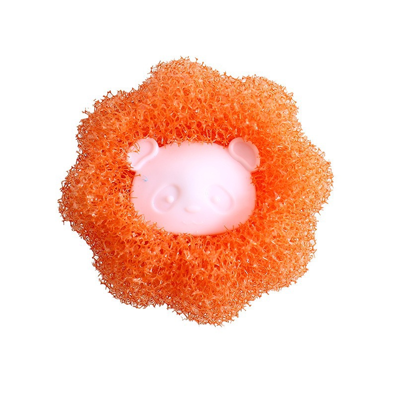 Lavadora de cabello de lavadora, bola de lavandería de oso, esponja de limpieza de cabello pegajoso, artefacto doméstico de poderosa descontaminación anti-enredamiento, lavado y protección