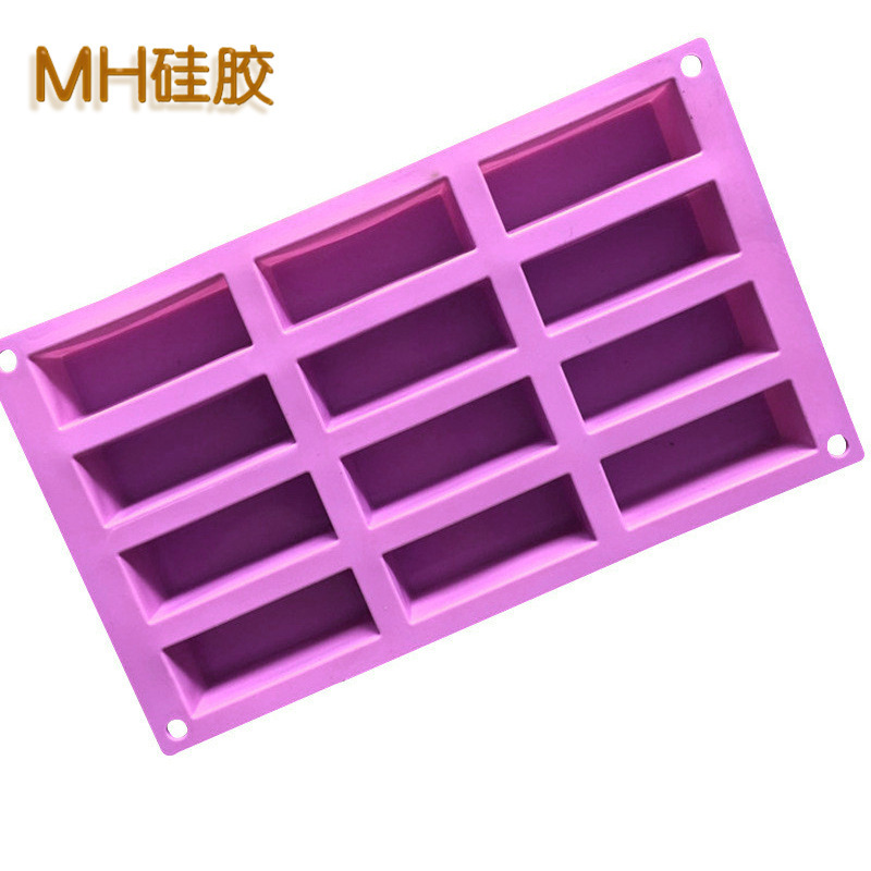 明昊12連長方形手作り石けん型小方石けんシリコン冷製石けん型チョコレート型焼成|undefined