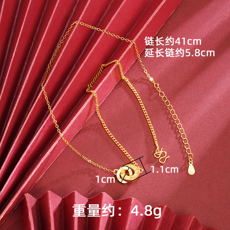 Nuevo collar de oro de arena vietnamita de estilo chino