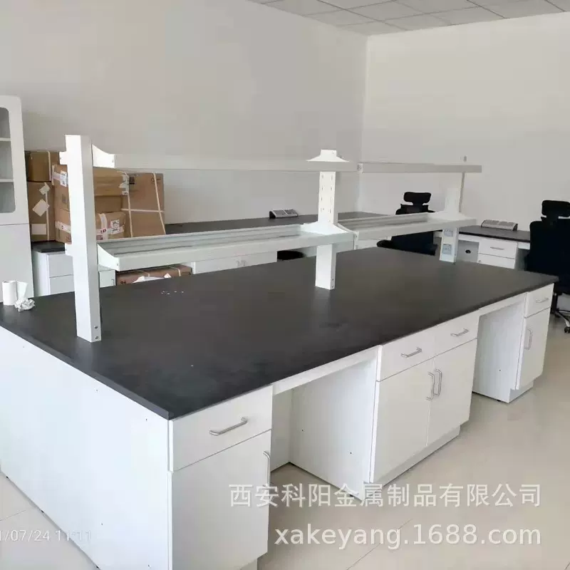实验台理化板实验室工作台钢木边台中央台化验室操作台水槽通风柜