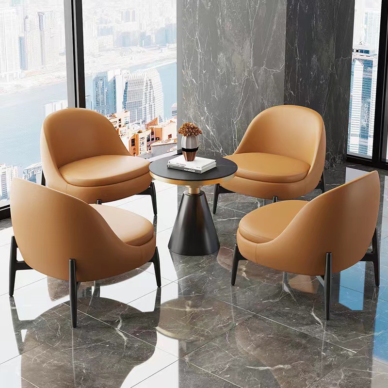 Nordic negotiation tables and chair group coffee shop business sales office reception sofa chair balcony beauty salon single chair 3