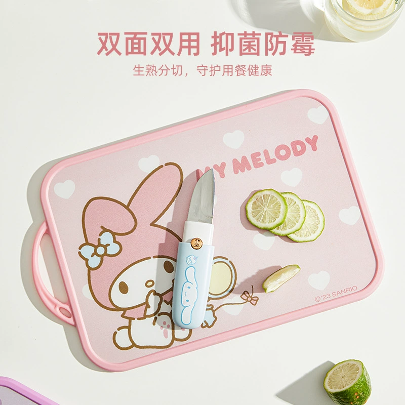 Sanrio подлинная мультяшная разделочная доска, противогрибковая и антибактериальная, бытовая пищевая ПП, двусторонняя, для фруктов и приготовления детского питания