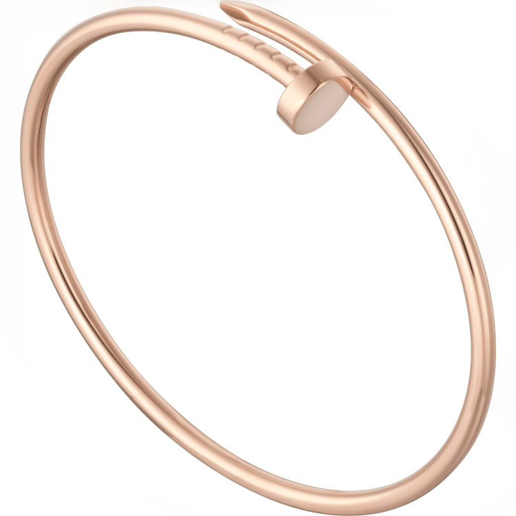High-End Version of the Kajia Brand 925 Silver Cnc Fine Version Diamond-Studded Nail Bracelet, Fashionable Thick Version Double-Circle Full Diamond Nail Bracelet