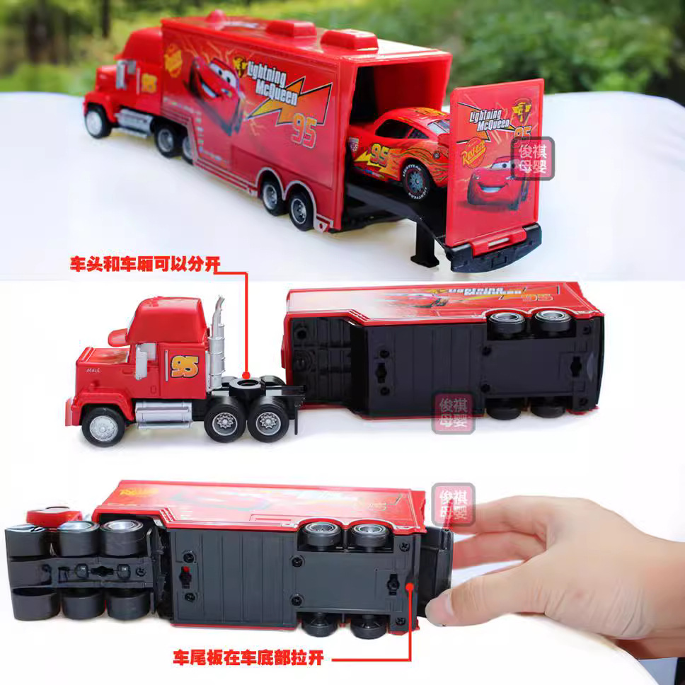 57 modelos de coches de juguete para niños, camiones de contenedor de tío McQueen, modelos de coches de carreras, lotes mixtos transfronterizos.