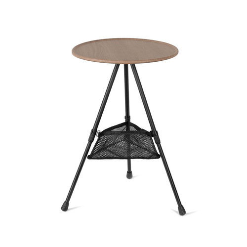 Outdoor aluminum alloy folding small round table portable liftable black table dining table camping ultra-light coffee table