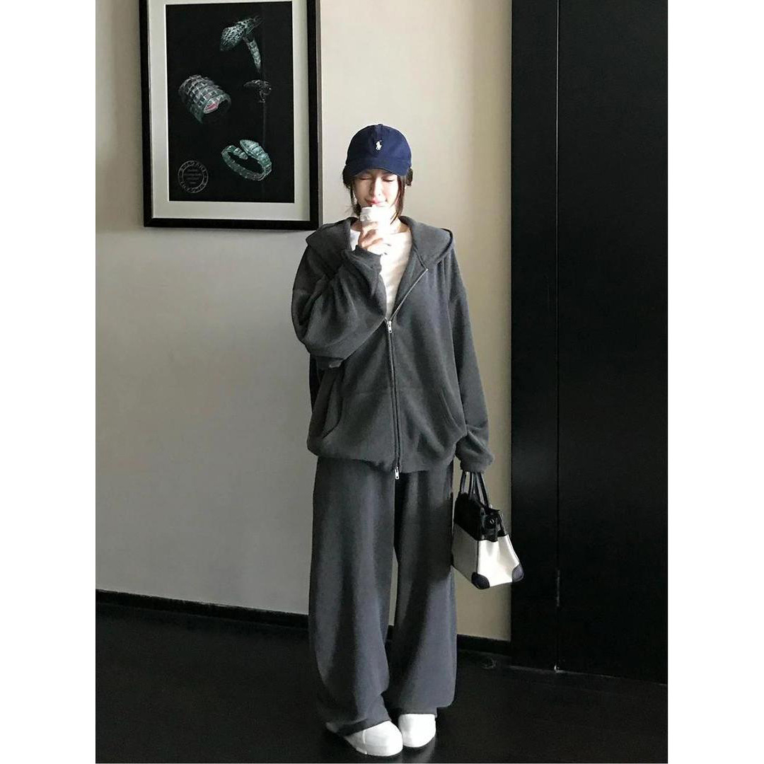 3878# Skk Store Life Hoodie Old Money Terry Fleece Skin-Friendly Knitted Hoodie